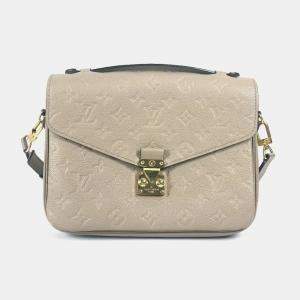Louis Vuitton Pochette Metis Tourterelle Beige Monogram Empreinte Leather Shoulder Bag