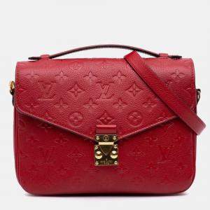 Louis Vuitton Red Monogram Empreinte Pochette Metis