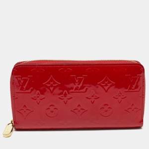 Louis Vuitton Cerise Monogram Vernis Zippy Wallet  