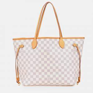 Louis Vuitton Grey White Damier Azur Neverfull MM