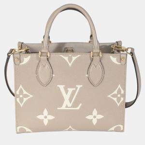Louis Vuitton Dove Cream Monogram Empreinte Onthego PM