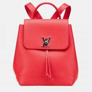 Louis Vuitton Red Taurillon Lockme Backpack