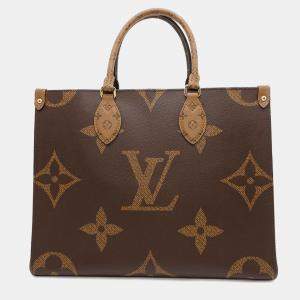 Louis Vuitton Onthego Red Monogram Monogram Reverse Canvas Monogram Giant Size Mm