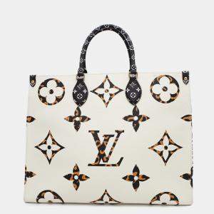 Louis Vuitton Onthego Ivoire Monogram / Jungle Size Gm