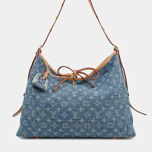 Louis Vuitton Carriol Nm Blue Monogram Denim Size Mm