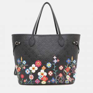 Louis Vuitton LVxTM Neverfull Noir Monogram Empreinte Leather MM Hand Bag
