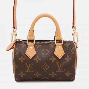 Louis Vuitton Nano Speedy Brown Monogram Hand Bag