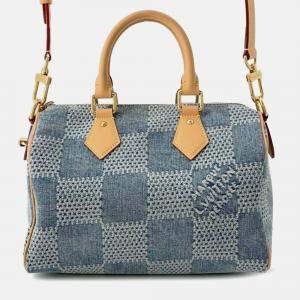 Louis Vuitton Blue Damier Denim Speedy Bandouliere 25
