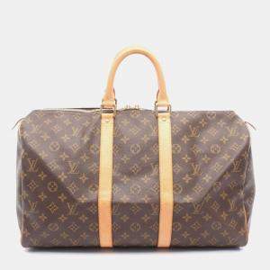 Louis Vuitton Keepall 45 Travelling Handbag  Monogram Canvas