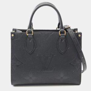 Louis Vuitton Onthego Pm Handbag  Monogram Empreinte Leather Black