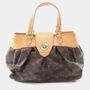 Pre Owned Louis Vuitton Boetie Pm Handbag  Monogram Canvas Leather Brown