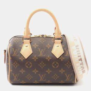 Louis Vuitton Speedy Bandouliere 20 Crossbody Handbag  Monogram Brown