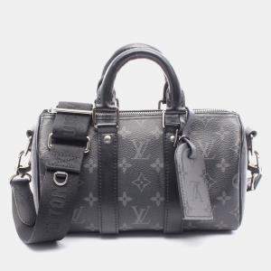 Louis Vuitton Keepall Bandouliere 25 Shoulder Handbag  Monogram Black