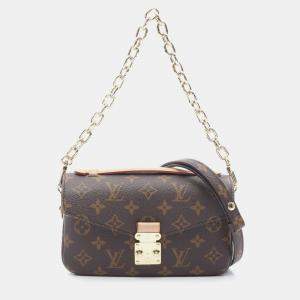 مملوكة مسبقًا Louis Vuitton Pochette Metis EW Brown Monogram Canvas Chain Bag