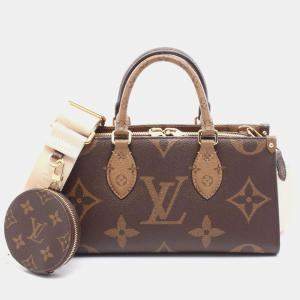 Louis Vuitton On The Go Ew 2Way Handbag  Monogram Giant Canvas Brown