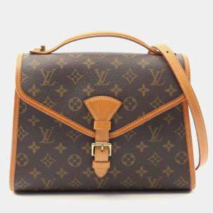 Pre Owned Louis Vuitton Bel Air Brown Monogram Canvas Handbag 