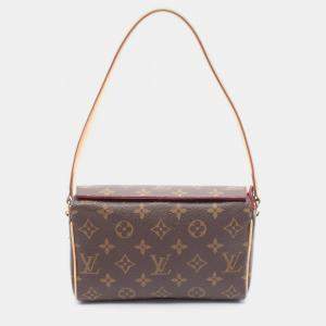 Pre Owned Louis Vuitton Recital Shoulder Handbag  Monogram Canvas Brown