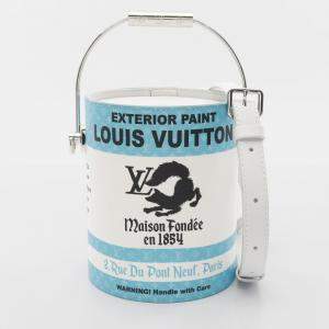Louis Vuitton Paint Can Lagoon Hand Crossbody Bag  Calfskin Turquoise