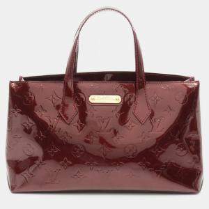 Louis Vuitton Wilsher Pm Tote Handbag  Vernis Leather Rouge Fauviste