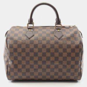 Louis Vuitton Speedy 30 Handbag  Damier Canvas Leather Ebene