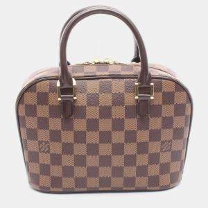 Louis Vuitton Sarria Mini Handbag Damier Canvas Leather Ebene