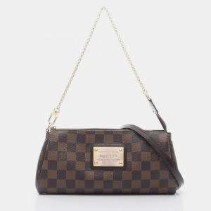 Pre Owned Louis Vuitton Eva Damier Ebene Chain Shoulder Bag 