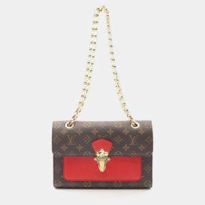 Louis Vuitton Victoire Chain Shoulder Bag Monogram Canvas Cerise