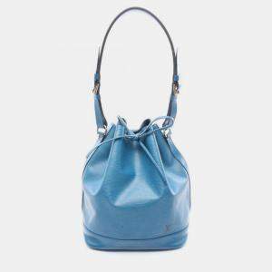 Pre Owned Louis Vuitton Noe Toledo Blue Epi Leather Shoulder Bag