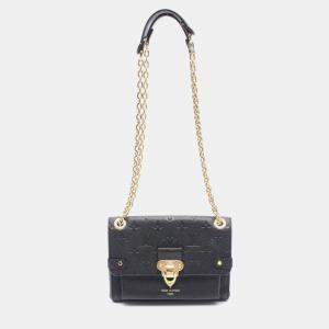 Pre Owned Louis Vuitton Vavin BB Black Monogram Empreinte Leather Chain Shoulder Bag
