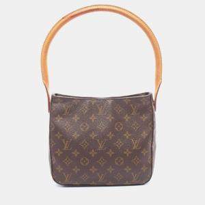 Pre Owned Louis Vuitton Looping MM Brown Monogram Canvas Shoulder Bag