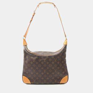 Pre Owned Louis Vuitton Boulogne 35 Monogram Leather Shoulder Bag