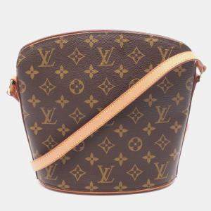 Louis Vuitton Drouot Brown Monogram Canvas Crossbody Shoulder Bag