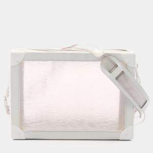 Pre Owned Louis Vuitton Soft Trunk Epi Plage White Clear Shoulder Bag