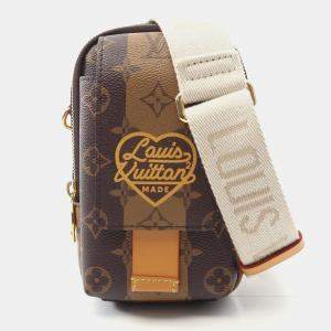 Louis Vuitton Nigo Double Phone Pouch Monogram Stripe Canvas Crossbody Bag