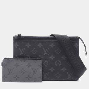 Louis Vuitton Gaston Wearable Wallet Black/Gray Monogram Eclipse Canvas Crossbody Shoulder Bag