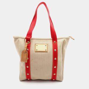 Pre Owned Louis Vuitton Hippo MM Antigua Canvas Shoulder Bag