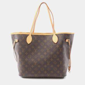 Louis Vuitton Neverfull MM Brown Monogram Canvas Shoulder Tote
