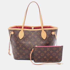 Louis Vuitton Neverfull PM Monogram Canvas Pivoine Shoulder Tote