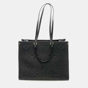 Louis Vuitton On The Go GM Black Monogram Empreinte Leather Tote