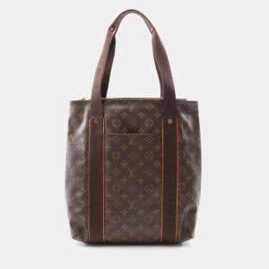 Pre Owned Louis Vuitton Cabas Beaubourg Brown Monogram Canvas Tote Bag