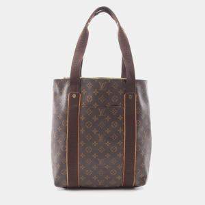 Pre Owned Louis Vuitton Cabas Beaubourg Brown Monogram Canvas Tote Bag
