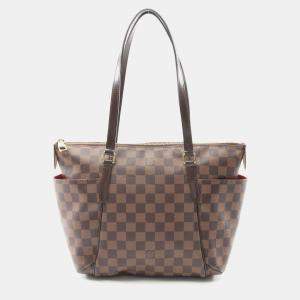 Pre Owned Louis Vuitton Totally PM Damier Ebene Shoulder Tote Bag