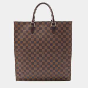 Louis Vuitton Sac Plat Brown Damier Ebene Canvas Tote
