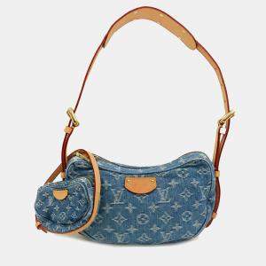 Louis Vuitton Croissant MM Blue Monogram Denim Shoulder Bag