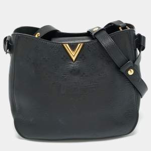 Louis Vuitton Black Monogram Leather Very Hobo Bag