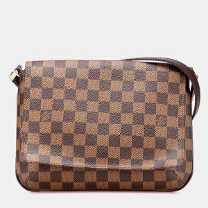 Louis Vuitton Brown Damier Ebene Musette Tango Long Strap Bag