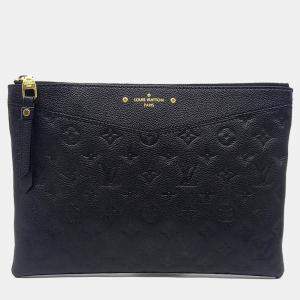 Louis Vuitton Black Leather Empreinte Daily Clutch