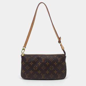 Louis Vuitton Brown Coated Canvas Pochette Accessoires
