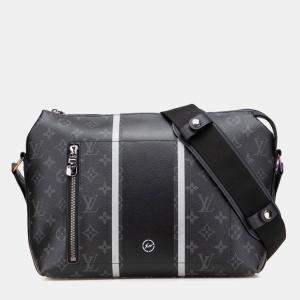Pre Owned Louis Vuitton Black Fragment Monogram Eclipse Flash Apollo Messenger PM