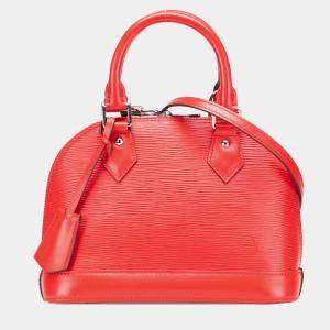 Pre Owned Louis Vuitton Red Epi Alma BB
